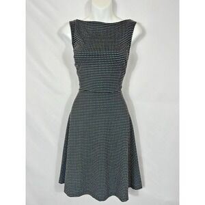 Merona Polka Dot Vintage Insp Pinup Dress Size M Twee Modest Feminine Classic
